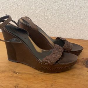 Marc fisher brown wedge